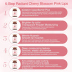 SOBER SKIN natural rose lip care rose scrub lip balm lighten dark lip color brighten roma pink lip