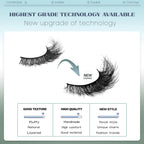 GROINNEYA Fake Lashes Fluffy Cat Eye Lashes 8D Fluffy Volume False Eyelashes D Curl Dramatic Thick Full Strip Faux Mink Lashes