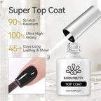 BORN PRETTY 10ml Sliver Carat Mirage Reflective Glitter Gel Nail Polish Sparkling Ultra Shine Soak Off UV Nail Art Gel Varnish