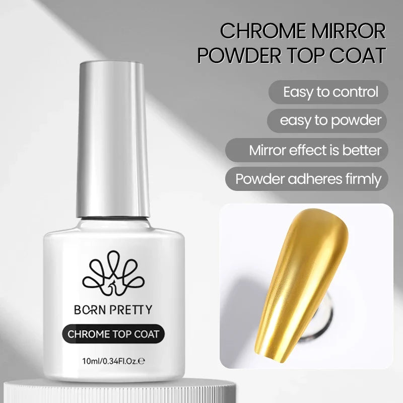 BORN PRETTY 10ml Sliver Carat Mirage Reflective Glitter Gel Nail Polish Sparkling Ultra Shine Soak Off UV Nail Art Gel Varnish