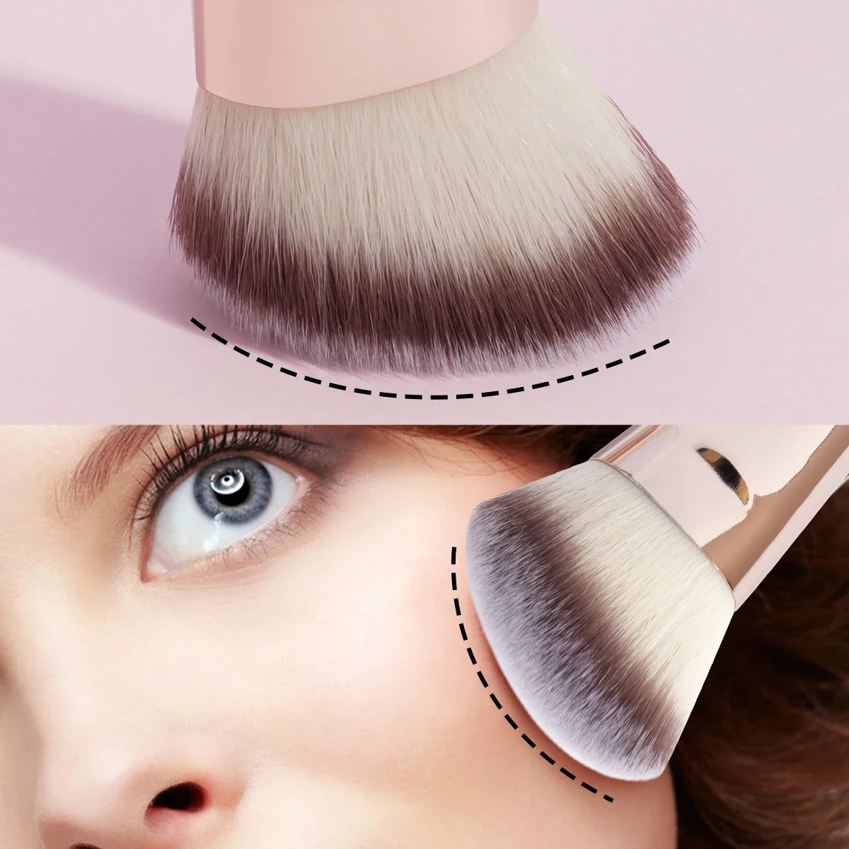 MAANGE 4pcs Basic Makeup Brushes Set With Box Dual-ended Foundations Powder Blush Details for Eyeshadow Brushes Beginner Travel