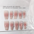 10 PCS Phototherapy Handmade Blush Butterfly Eye Blush Butterfly Fake Nails