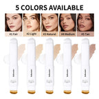 Color Changing Foundation Stick Korean Cover Cream Stick High Coverage Waterproof Dual-Ended with Brush  Base Makeup
