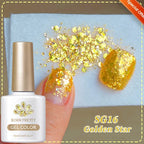 BORN PRETTY 10ml Sliver Carat Mirage Reflective Glitter Gel Nail Polish Sparkling Ultra Shine Soak Off UV Nail Art Gel Varnish