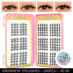 GROINNEYA Eyelashes Clusters 320 pcs Natural Eyelash extension Cluster Lashes Volume Mixed Tray Lashes Cluster Natural Lashes
