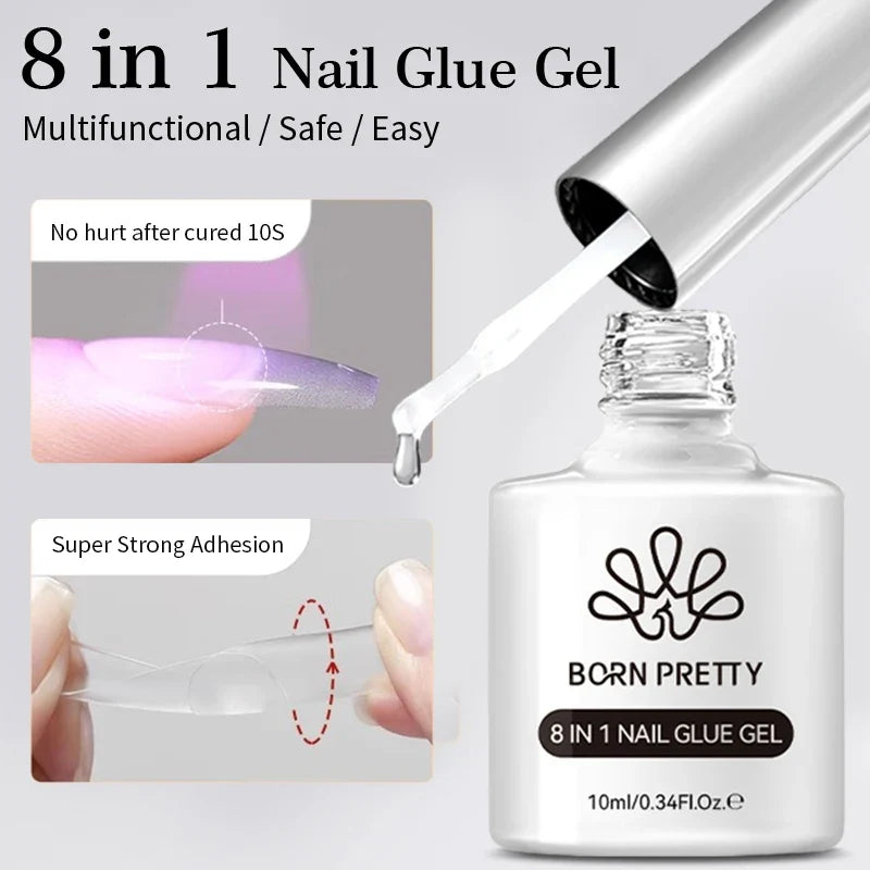 BORN PRETTY 10ml Sliver Carat Mirage Reflective Glitter Gel Nail Polish Sparkling Ultra Shine Soak Off UV Nail Art Gel Varnish