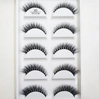 New 5 Pairs Natural 3D False Eyelashes Makeup Mink Eyelash Fake Eye Lashes Faux Cils Make Up Beauty Maquillaje Tools H13 Cat