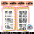 GROINNEYA Eyelashes Clusters 320 pcs Natural Eyelash extension Cluster Lashes Volume Mixed Tray Lashes Cluster Natural Lashes