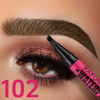 3-color Waterproof eyebrow pen, microblading eyebrow pencil with 4 split head, natural looking brows eye makeup cosmetics gifts