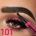3-color Waterproof eyebrow pen, microblading eyebrow pencil with 4 split head, natural looking brows eye makeup cosmetics gifts
