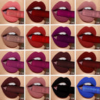 QIBEST Sexy Velvet Matte Lip Gloss Liquid Lipstick Lipgloss Beauty Red Nude Waterproof Long-lasting Lip Stain Makeup For Women