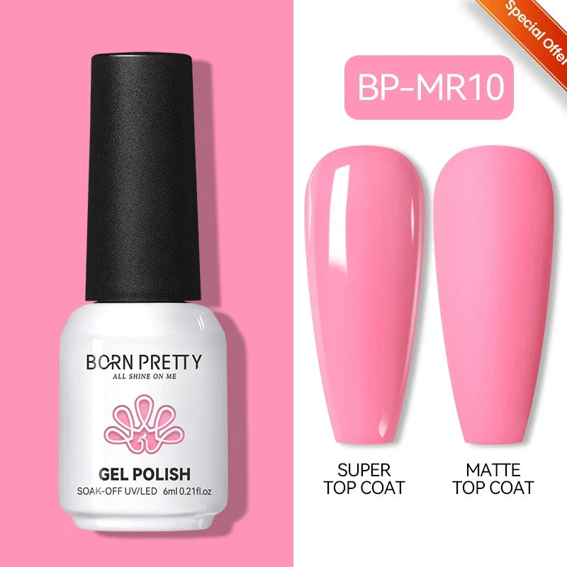 BORN PRETTY 10ml Sliver Carat Mirage Reflective Glitter Gel Nail Polish Sparkling Ultra Shine Soak Off UV Nail Art Gel Varnish