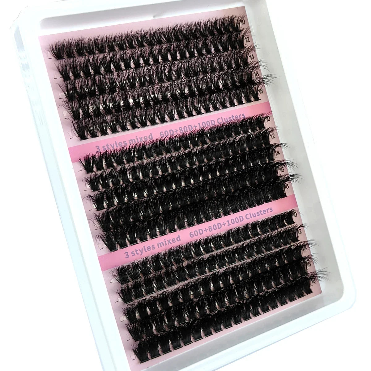 New 15Rows DIY 5D Fluffy Lash Clusters 60D-200D Thick Eyelash Clusters Wispy Individual Lashes 10-20mm Cluster Eyelash Extension