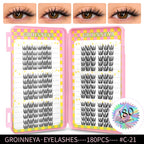 GROINNEYA Eyelashes Clusters 320 pcs Natural Eyelash extension Cluster Lashes Volume Mixed Tray Lashes Cluster Natural Lashes