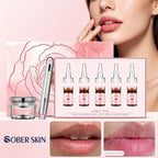 SOBER SKIN natural rose lip care rose scrub lip balm lighten dark lip color brighten roma pink lip