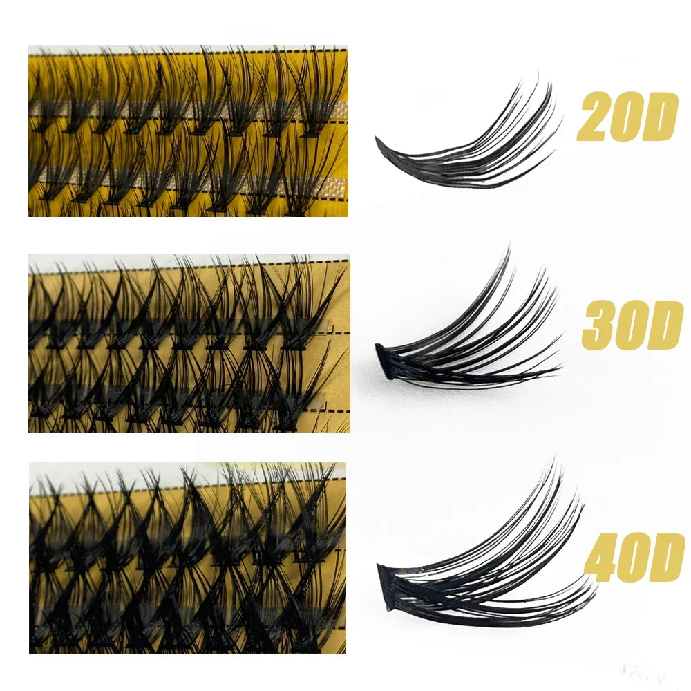 20D/30D Mink Eyelashes 1 Box/60 Bundles Natural Eyelash extension 3D Russia Individual Eyelash Cluster Makeup Tools Lashes Cilia