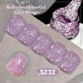 BORN PRETTY 10ml Sliver Carat Mirage Reflective Glitter Gel Nail Polish Sparkling Ultra Shine Soak Off UV Nail Art Gel Varnish