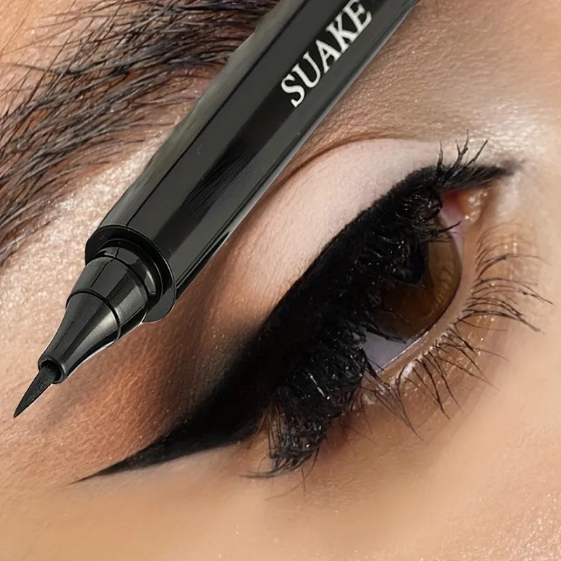 Black waterproof, sweat-proof, and smudge-proof eyeliner creates a natural look and glides on quickly and easily.
